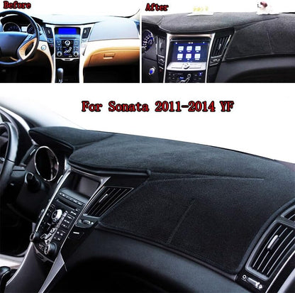 ya 10 9.16 baidi for 2011-2014 for Hyundai Sonata Dash Cover Mat Dashboard Pad Black Carpet USA Fast
