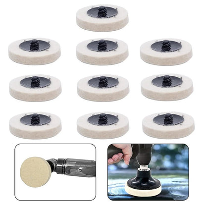 ya 13 9.15 baidi 10PCS 2 Inch Wool Buffing Polishing Pad Die Grinder Drill Roll Lock Sanding Disc
