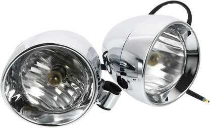 ya 6 8.24 baidi 2 Pcs Retro Bullet Fog Light Auxiliary Driving Motorcycle Headlight