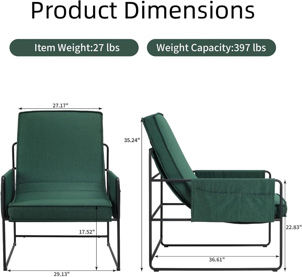 ya 28 10.13 baidi Comfy Removable Cushion Vanity for Living Room Green