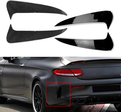 ya 4 8.14 for Mercedes-Benz C Class Coupe C205 Pair Rear Bumper Splitter Canard Air Vent