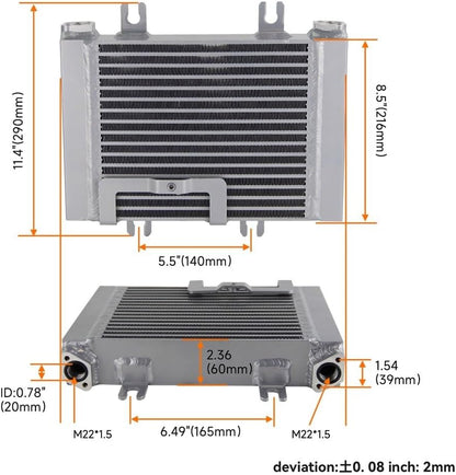 ya 12 10.8 baidi Upgrade Aluminum Oil Cooler Drop-in Fitment for 2009-2019 for Nissan R35 GT-R Silver