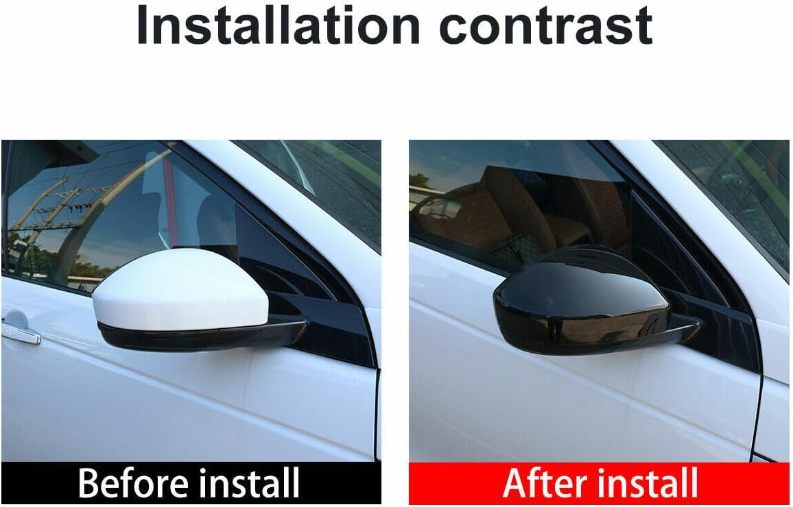ya 11 9.14 baidiGlossy Black Side Mirror Cover Trim for Range Rover Evoque 2014-2021-