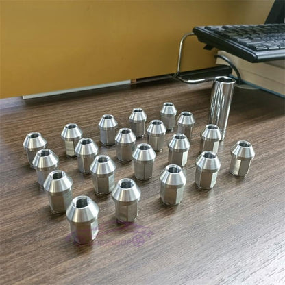 ya 10 9.16 baidi 20pcs M12*1.25 Stainless Steel Wheel Nuts Lug Nut Universal Hex 19mm Length 35mm