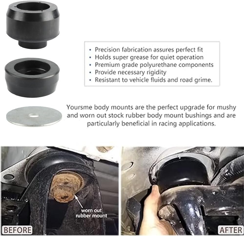ya 2 8.15 Suitable for Chevrolet for Silverado for GMC for Sierra 99-14 1500/2500 7-141 body cab mount bushing kit