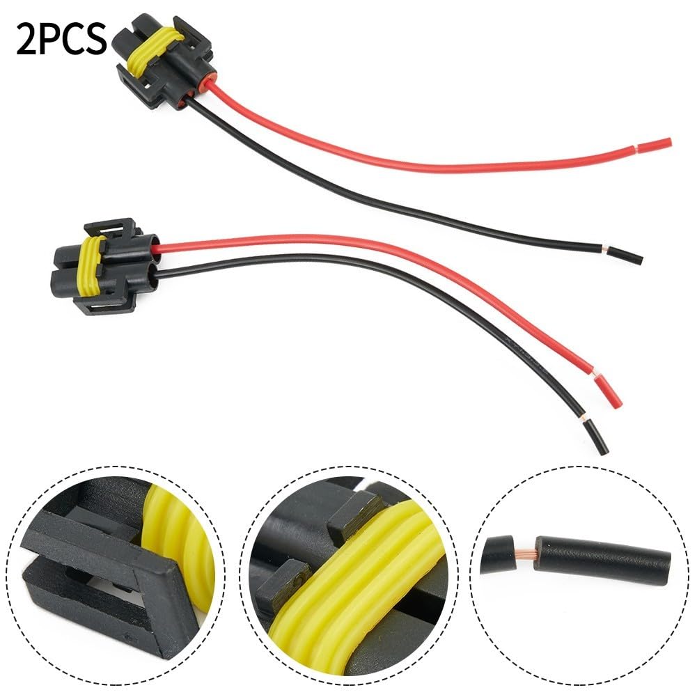 ya 23 10.7 baidi Connector Harness Socket Headlight Copper Extension Female Fog Light H11 H8