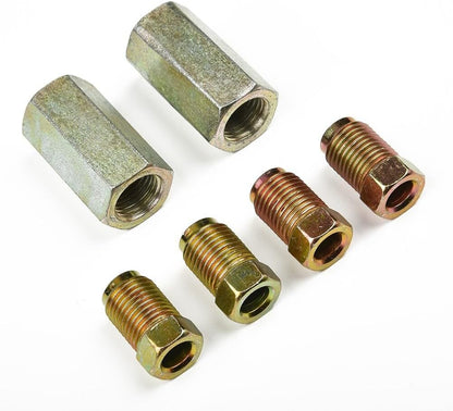 ya 9 10.24 Brake Pipe Connector 3/16 Female+Male Fittings Accessory M10 Replacement