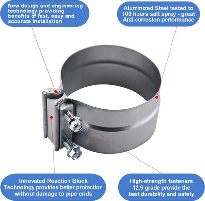 ya 6 8.24 baidi 2X 5 inch ring joint clamp 5 inch clamp 5 inch alu for Mini zed band clamp USA