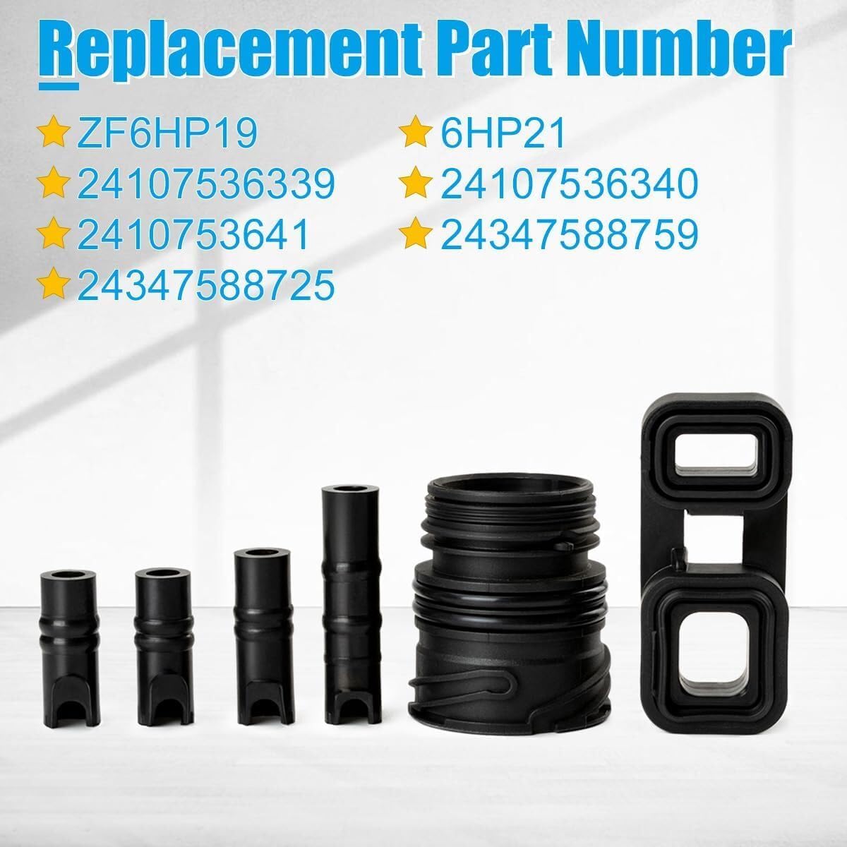 ya 5 8.24 baidi 6pcs for BMW Valve Body to case Sleeve Seal kit Mechatronic Kit 6HP19 6HP21