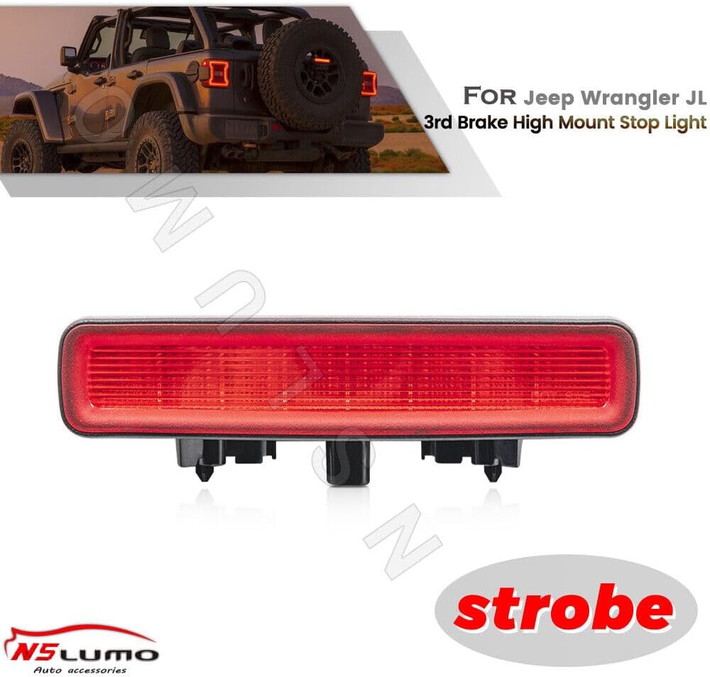 ya 7 8.24 baidi Strobe LED Third Brake Light Relocation for 2018-2021 for Jeep for Wrangler JLU