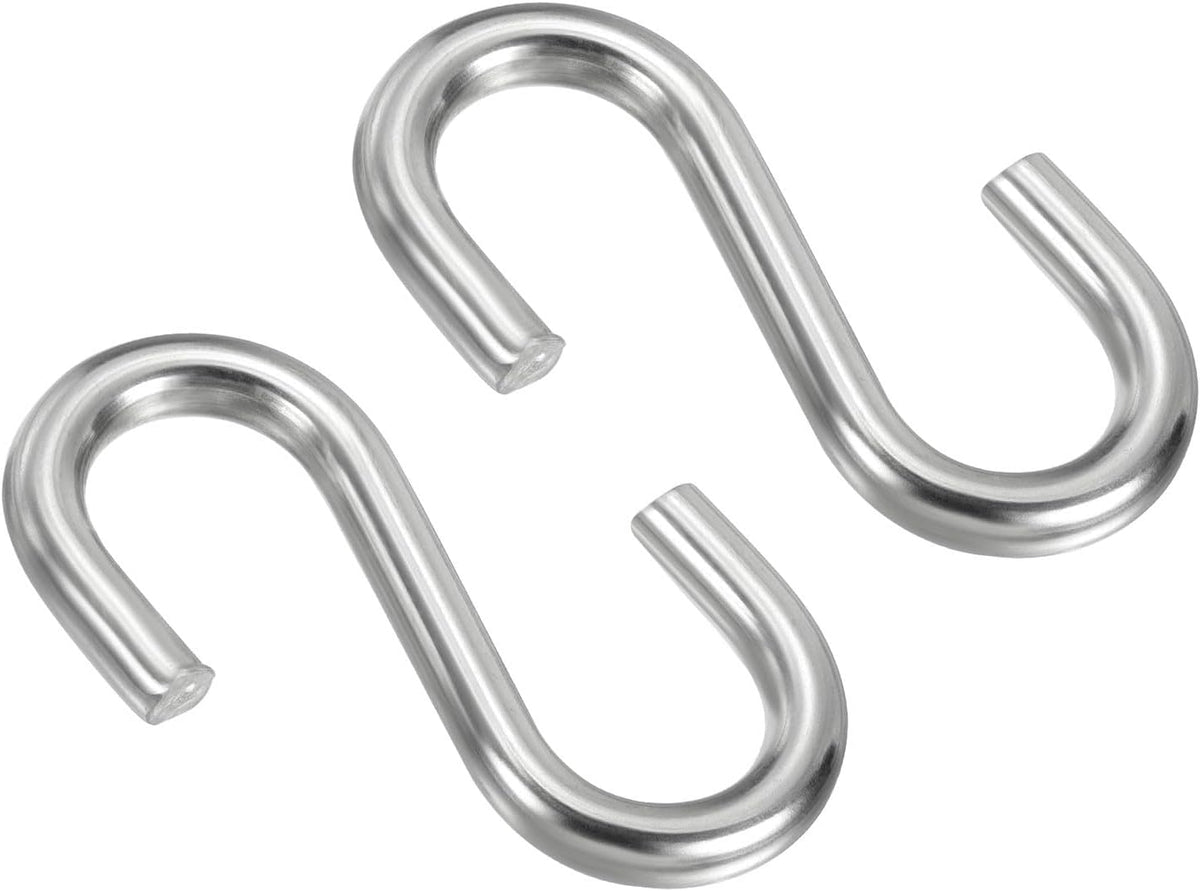 ya 26 10.21 baidi 2 Pack S Hooks 3.2 Inch for Hanging Hammock Stand Swing Silver Tone