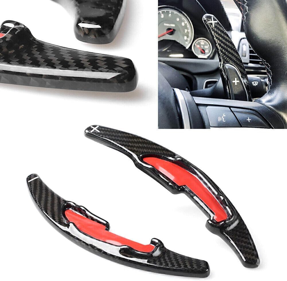 ya 4 8.8.2 Carbon Fiber Paddle Steering Wheel Shifter Extensions Fit for BMW M2 M3 M4 M5 M6 X5M