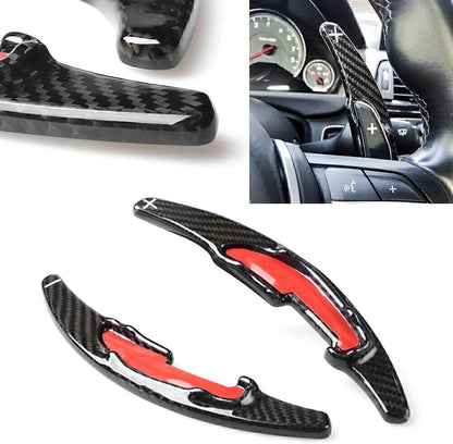 ya 4 8.8.2 Carbon Fiber Paddle Steering Wheel Shifter Extensions Fit for BMW M2 M3 M4 M5 M6 X5M