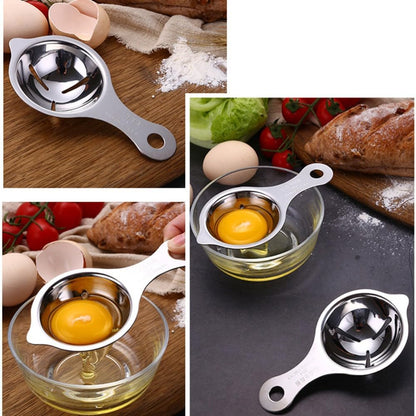 ya 14 9.20 baidi 2 Pcs Egg White Separator Stainless Steel Yolk Divider Separation Extractor-1