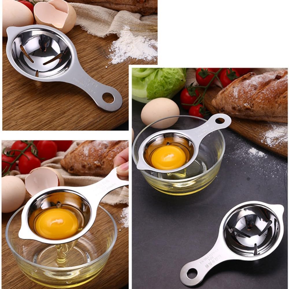 ya 14 9.20 baidi 2pcs Portable Separator Divider Extractor Stainless Steel Yolk Sieve for-1