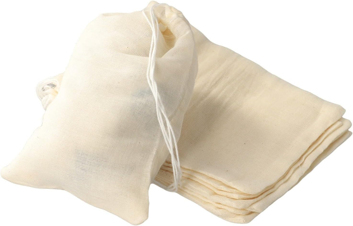 ya 14 9.20 baidi 10pcs/set Cotton Muslin Drawstring Straining Bag For Spice Herb Bouquet Garni-1