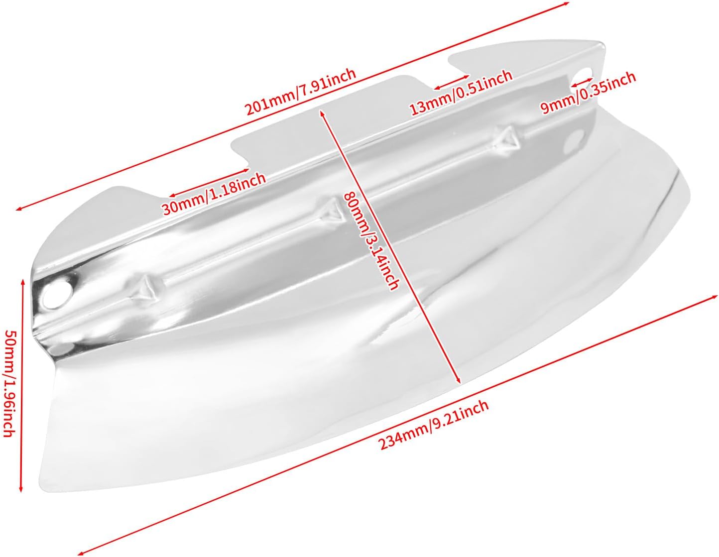 ya 4 8.10 Chrome Lower Triple Tree Wind Deflector for Harley Electra Road Glide 2014-2023