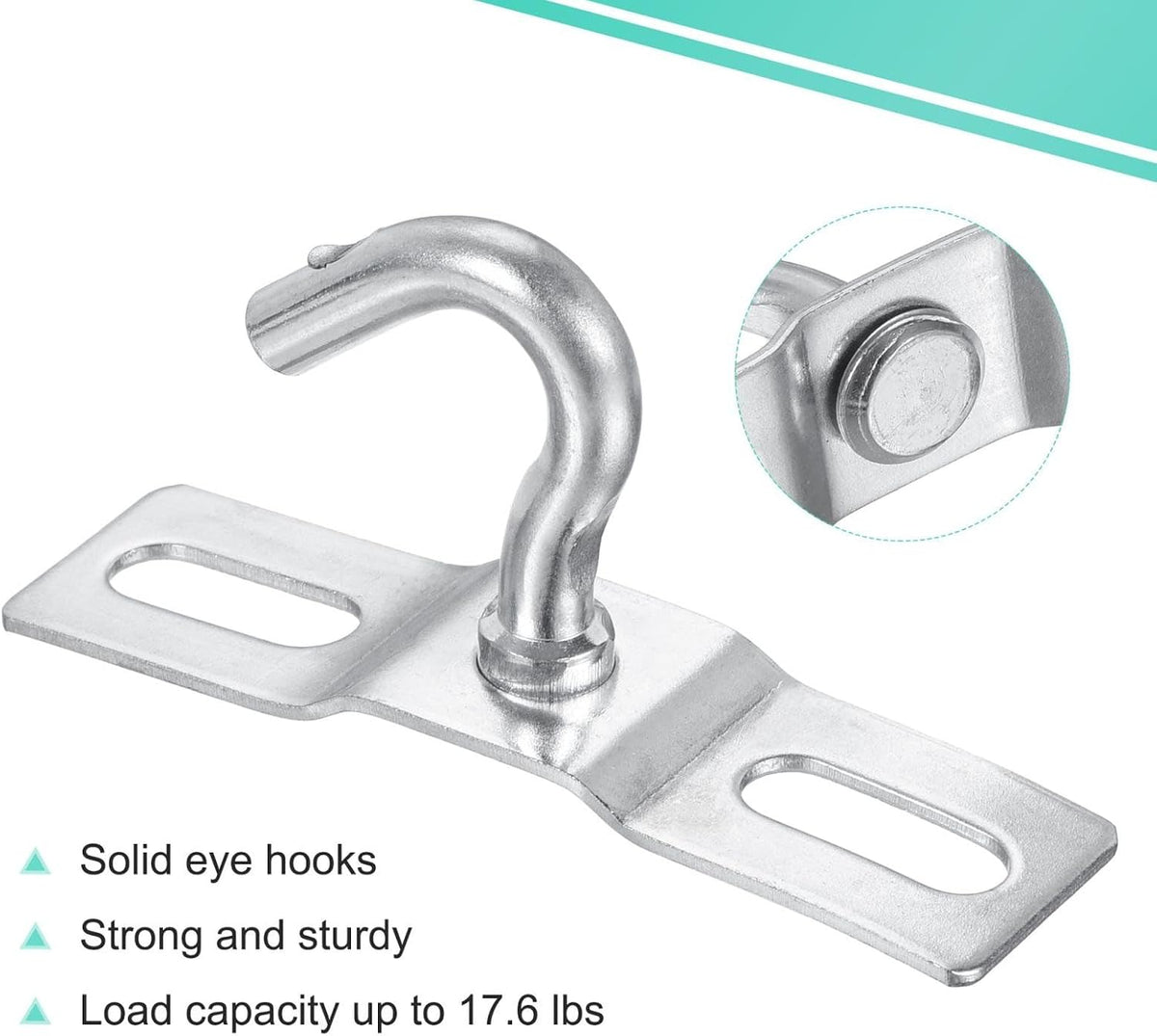 ya 26 10.21 baidi 3Pcs Pad Eye Plate Ceiling Hooks 67mm Wall Mount Hanger Galvanized Iron