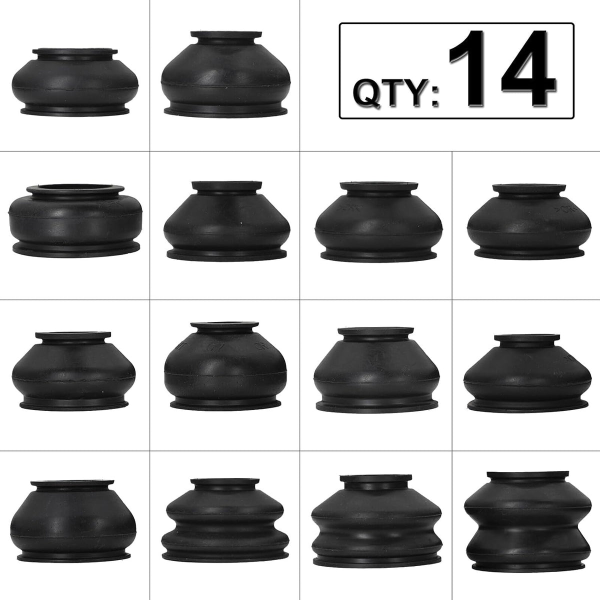 ya 9 10.24 14x Universal Multipack Ball Joint Rubber Dust Boot Covers Track Rod End Set Kit