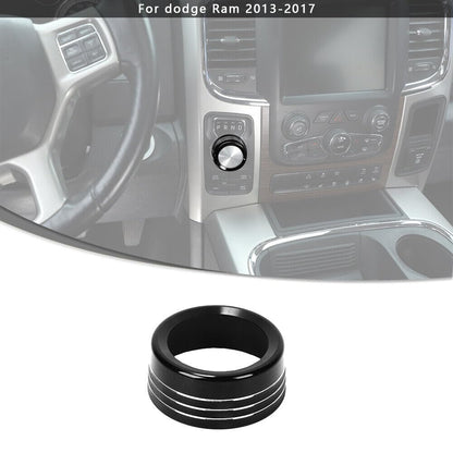 ya 4 8.24 baidi Interior Gear Shift Switch Knob Cover Trim Ring for Dodge for Ram 1500 2013-17 Black