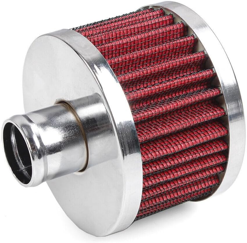 ya 13 9.15 baidi 4x Red Extra Flow 1 to 1-1/4 Push In Valve Cover Baffled Breather Vent Filter