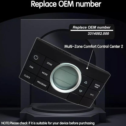 ya 10 9.16 baidi Multi-Zone Comfort Control Center II Thermostat Black 10 Buttons 3314082.000 RV