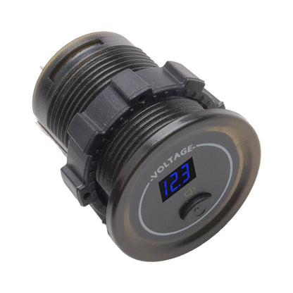 ya 23 10.7 baidi LED Panel Digital Voltage Meter Low Voltage Alarm for Motorbike Car Boat 12V-24V