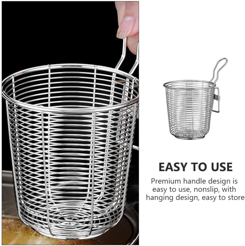ya 14 9.20 baidi Set of 2 Stainless Steel Colander Kitchen Strainer with Handle Hot Pot-2