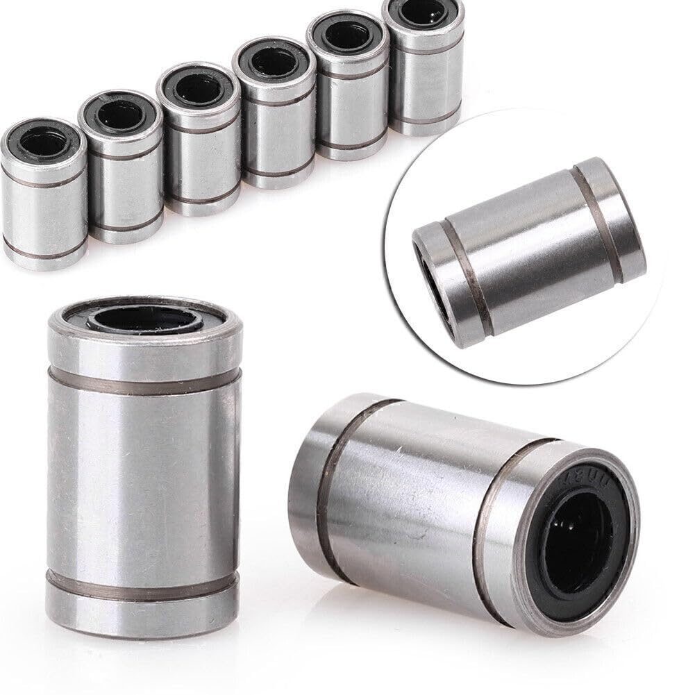 ya 16 10.20 baidi 6X 8mm Linear Ball Bearings Bush Bushing Linear Motion Bearing Silver Fit LM8UU