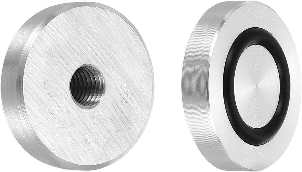 ya 26 10.21 baidi M8 30mm / 1.2 Dia 8mm Aluminum Disc Glass Top Adapter with Rubber Ring 4pcs