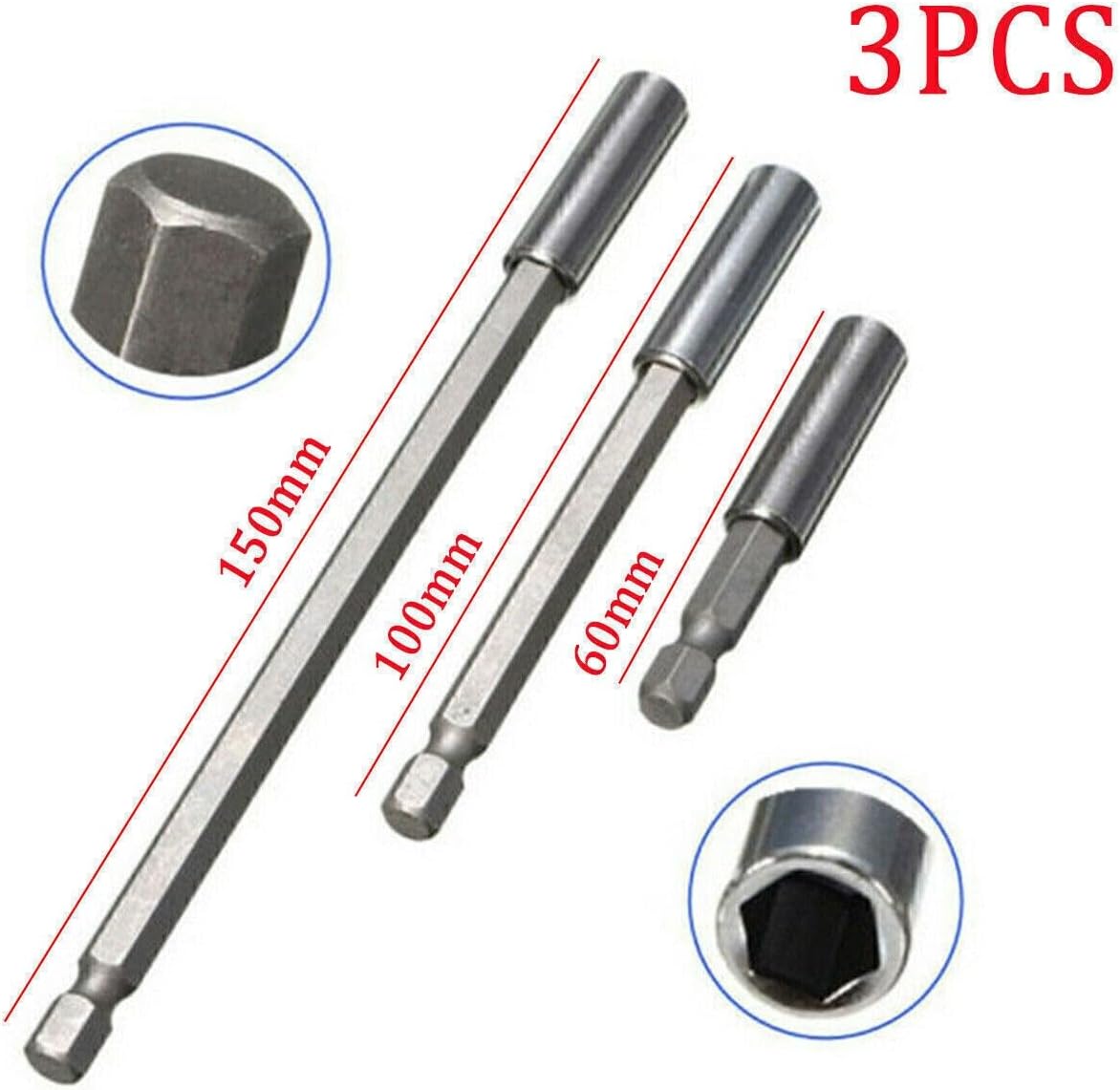 ya 26 10.21 baidi 1/4 Hex Magnetic Bit Holder Driver Flexi Screwdriver Drill Extension Long Short-2