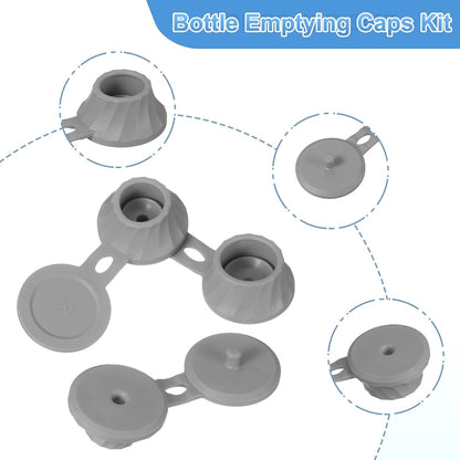 ya 14 9.20 baidi 3 Pcs Bottle Emptying Caps 3 Sizes Shampoo ide Down Bottle Caps, Grey-1
