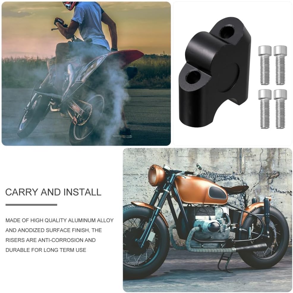 ya 4 8.8.2 1 Set Pivoting Motorcycle Handlebar Riser 22mm Handle Bar Clamp Mount Adapter