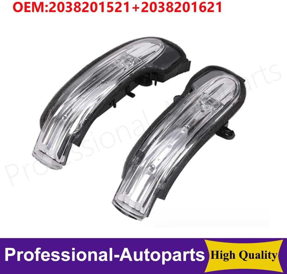 ya 6 8.24 baidi 1Pair Front Left+Right Side Mirror Turn Signal for Mercedes W203 C-Class 00-2007