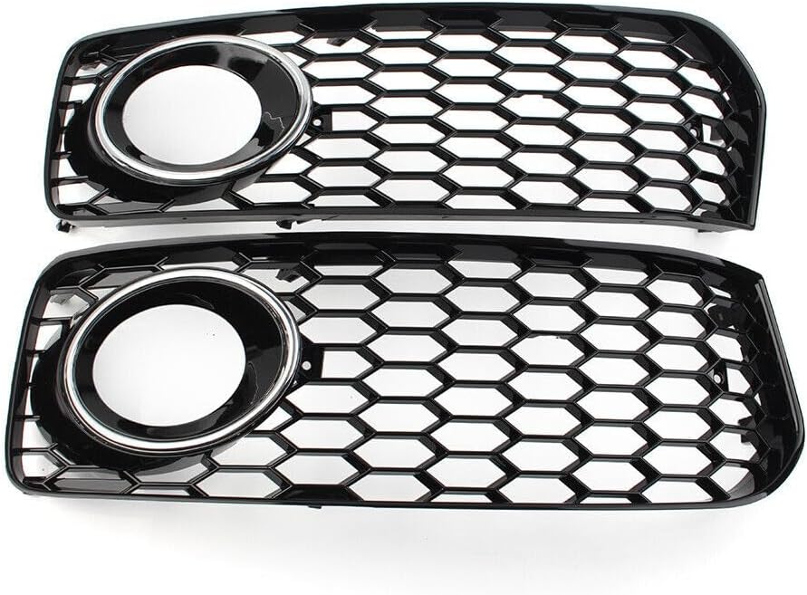 ya 2 8.15 Honeycomb front bumper fog light grille protective cover suitable for Audi A5 S5 B8 RS5 08-12