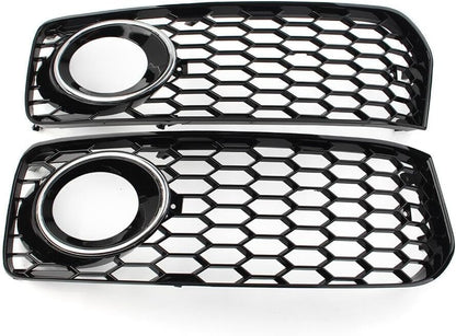 ya 2 8.15 Honeycomb front bumper fog light grille protective cover suitable for Audi A5 S5 B8 RS5 08-12