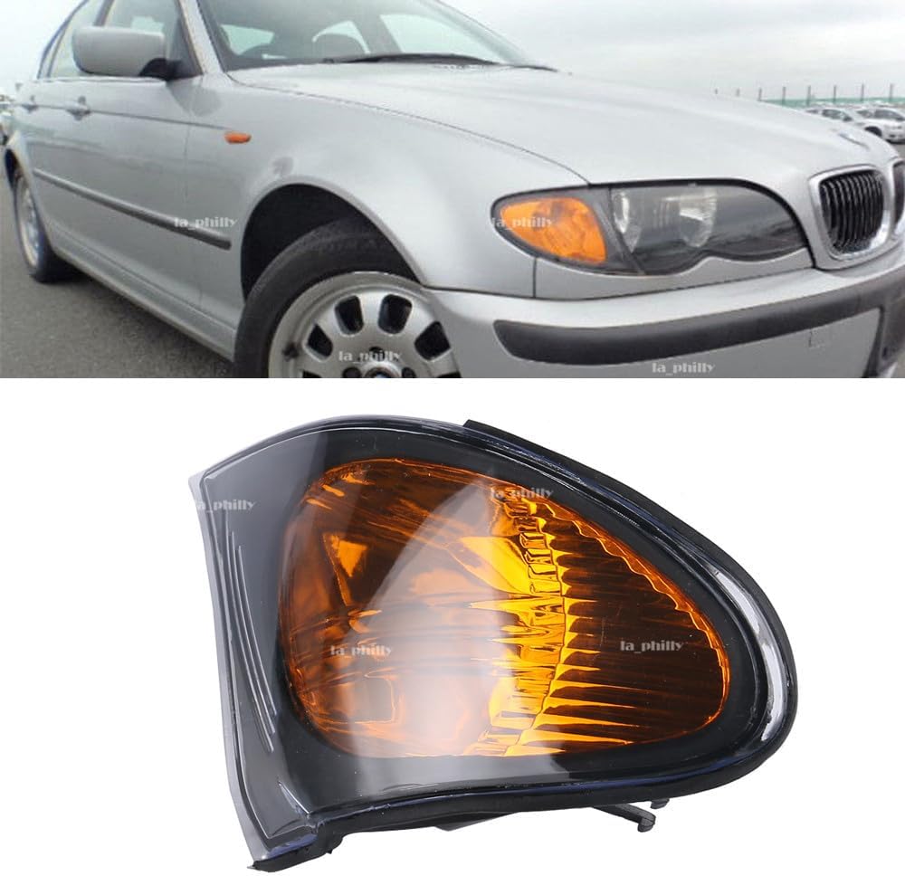 ya 6 8.24 baidi RH Corner Turn Signal Lights Amber Lens for BMW 02-05 E46 3-SERIES 4-Door Sedan
