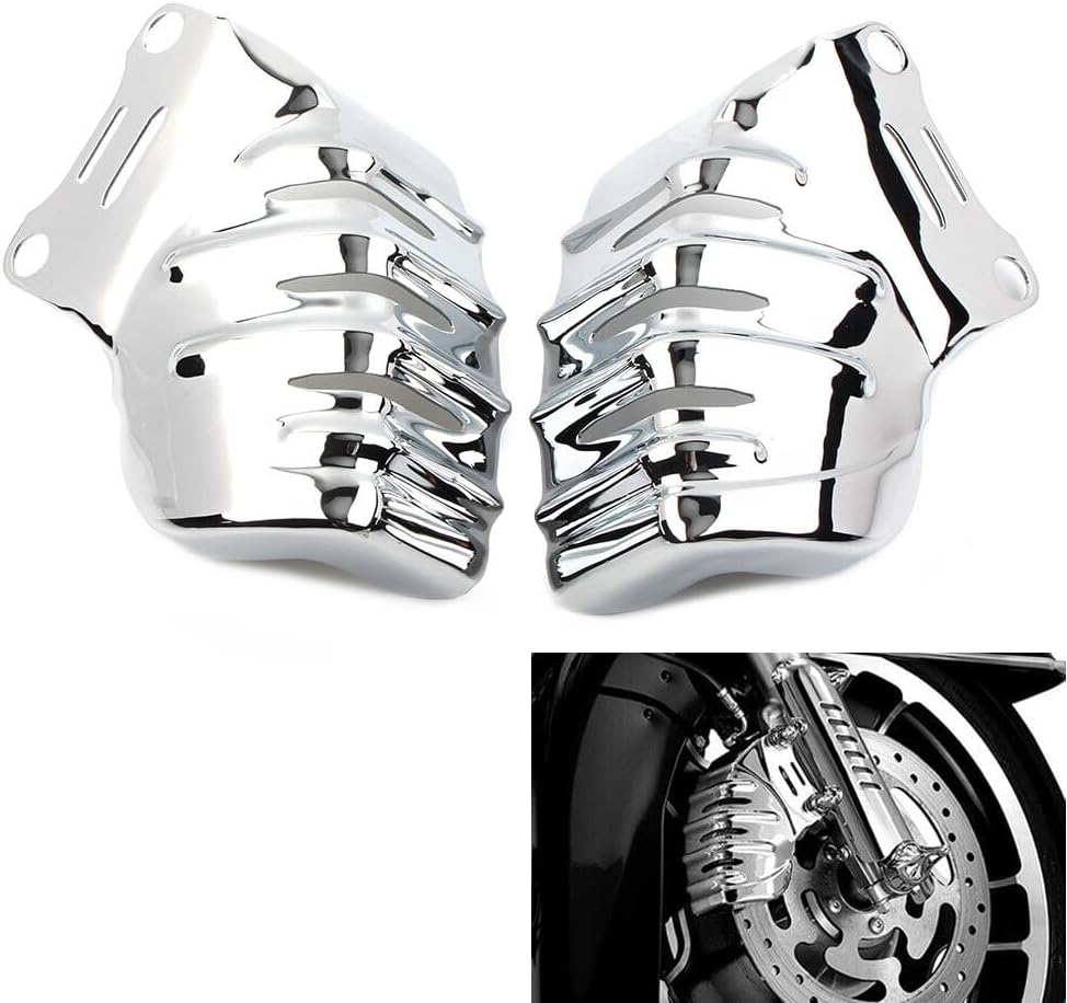 ya 10 9.16 zhengce Chrome Front Brake Caliper Screen Insert Covers for Harley Touring Road Gli