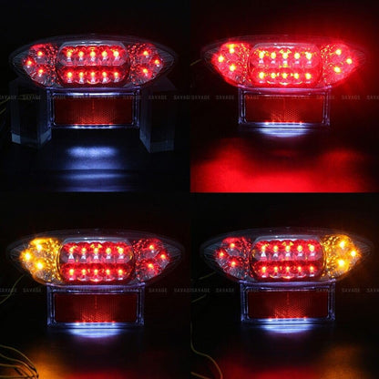 ya 4 8.24 baidi LED Tail Light Brake Turn Signals for Suzuki Hayabusa GSXR1300 1999-2007 Smoke