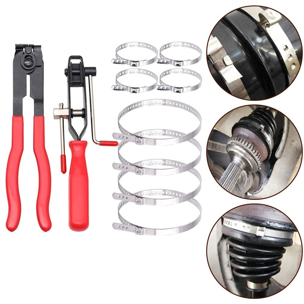 ya 13 9.15 baidi Professional 10Pcs CV Joint Boot Clamp Pliers Kit for Fast and Secure CV Boot#