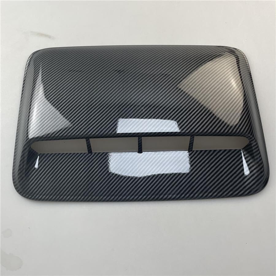ya 4 8.14 Car Bonnet Hood Scoop Air Flow Intake Vent Cover Decorative Carbon Fiber Look