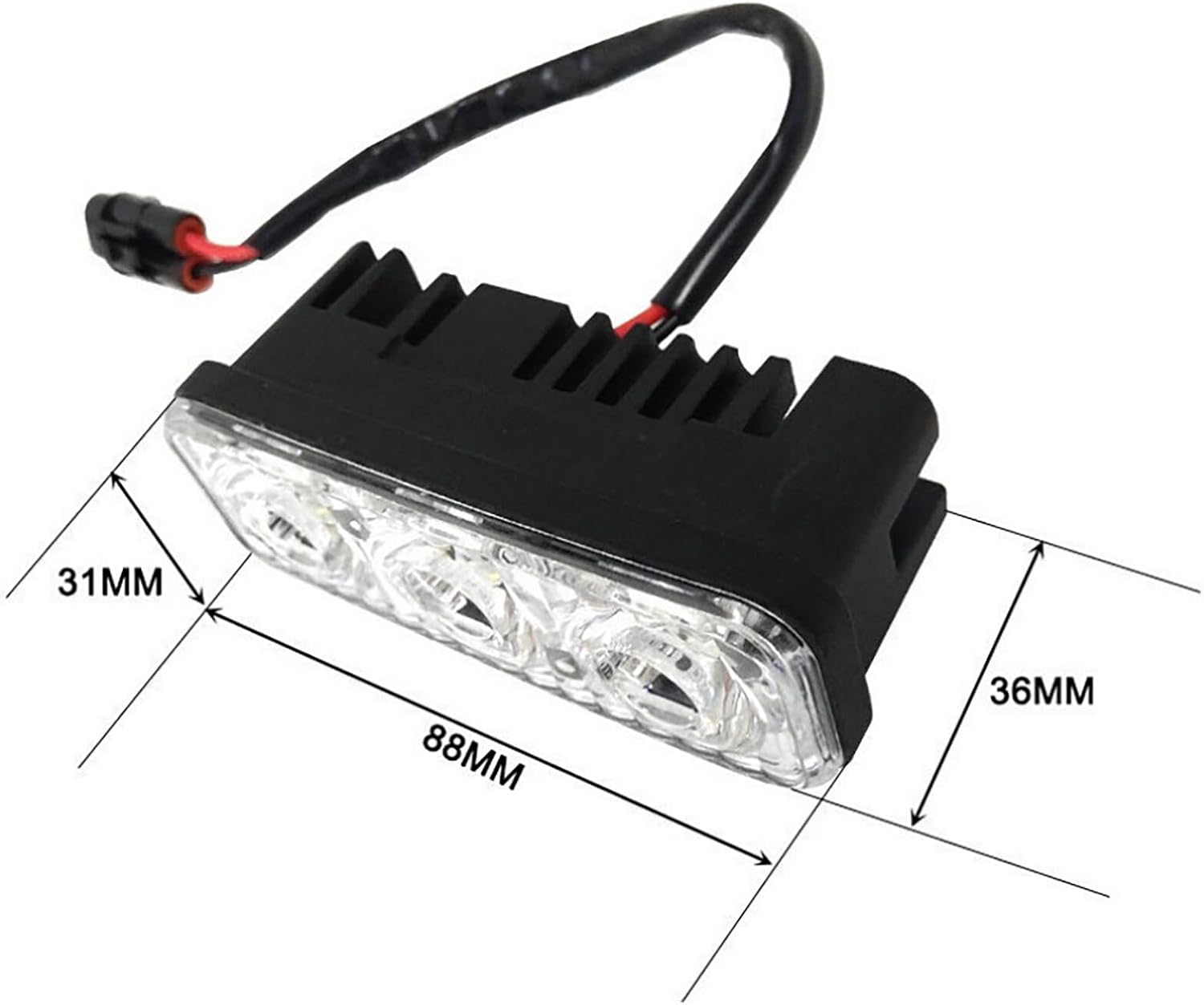 ya 4 8.14 2X Car Daytime Running Light LED White DRL Amber Turn Signal Front Fog Lamp 12V