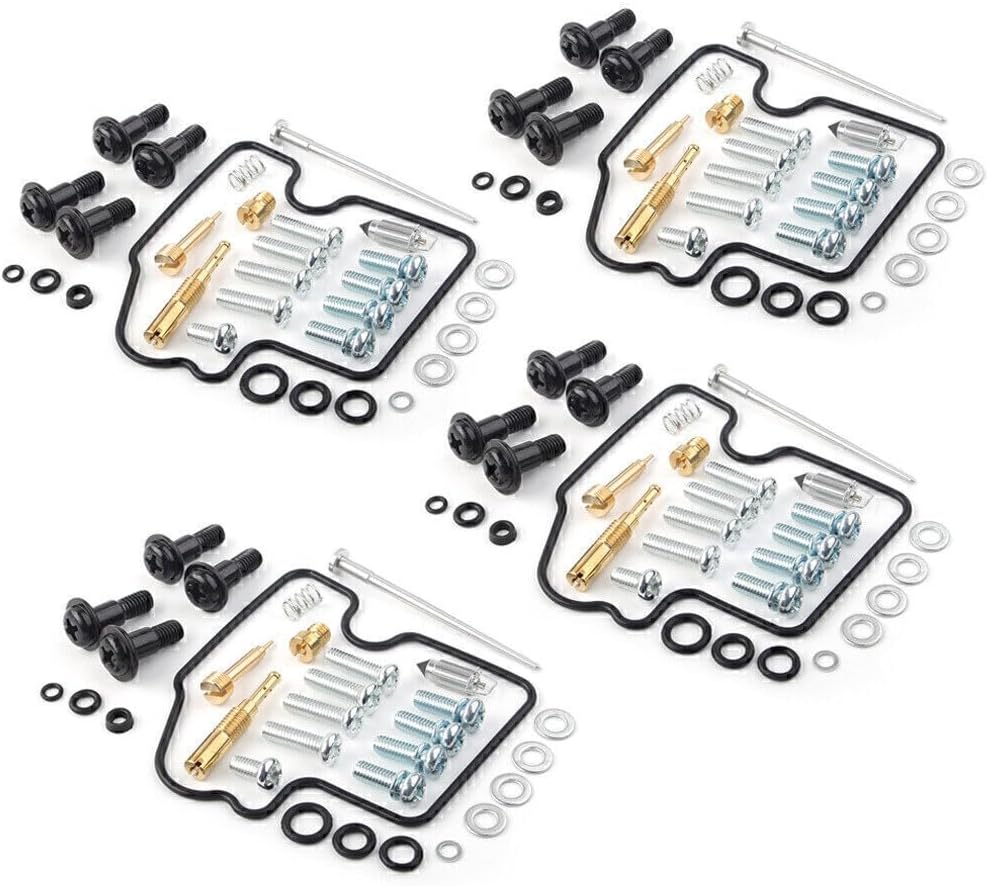 ya 6 8.14 for Kawasaki ZX900 ZX9R 2000-2001 Carburetor Rebuild Carb Repair Kit 4 Set