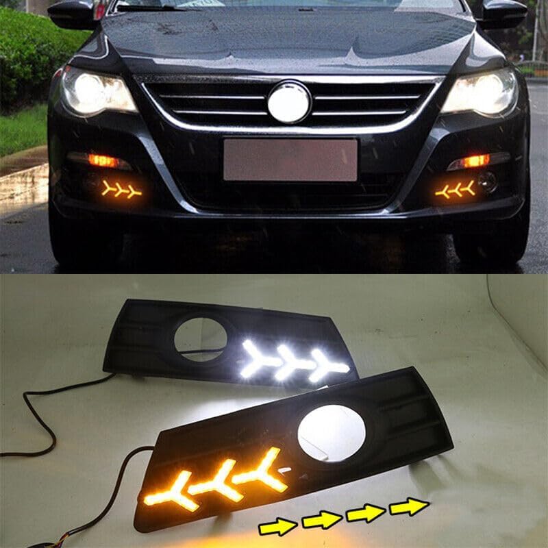 ya 2 8.15 1 pair of LED fog light covers suitable for VW Passat CC 2009-2013 daytime running lights