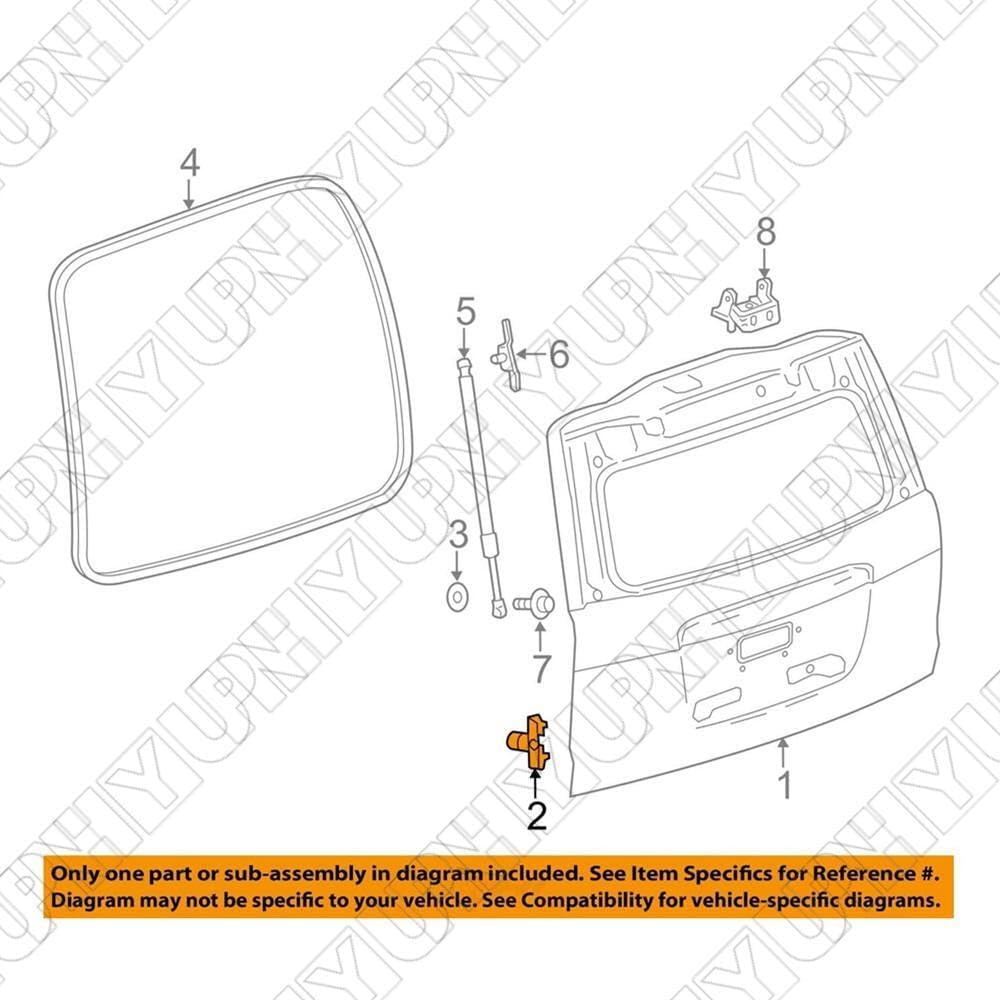ya 10 9.16 baidi 84655838 Lower Tailgate Rubber Bumper for Cadillac for Escalade for Chevrolet for GMC for Yukon