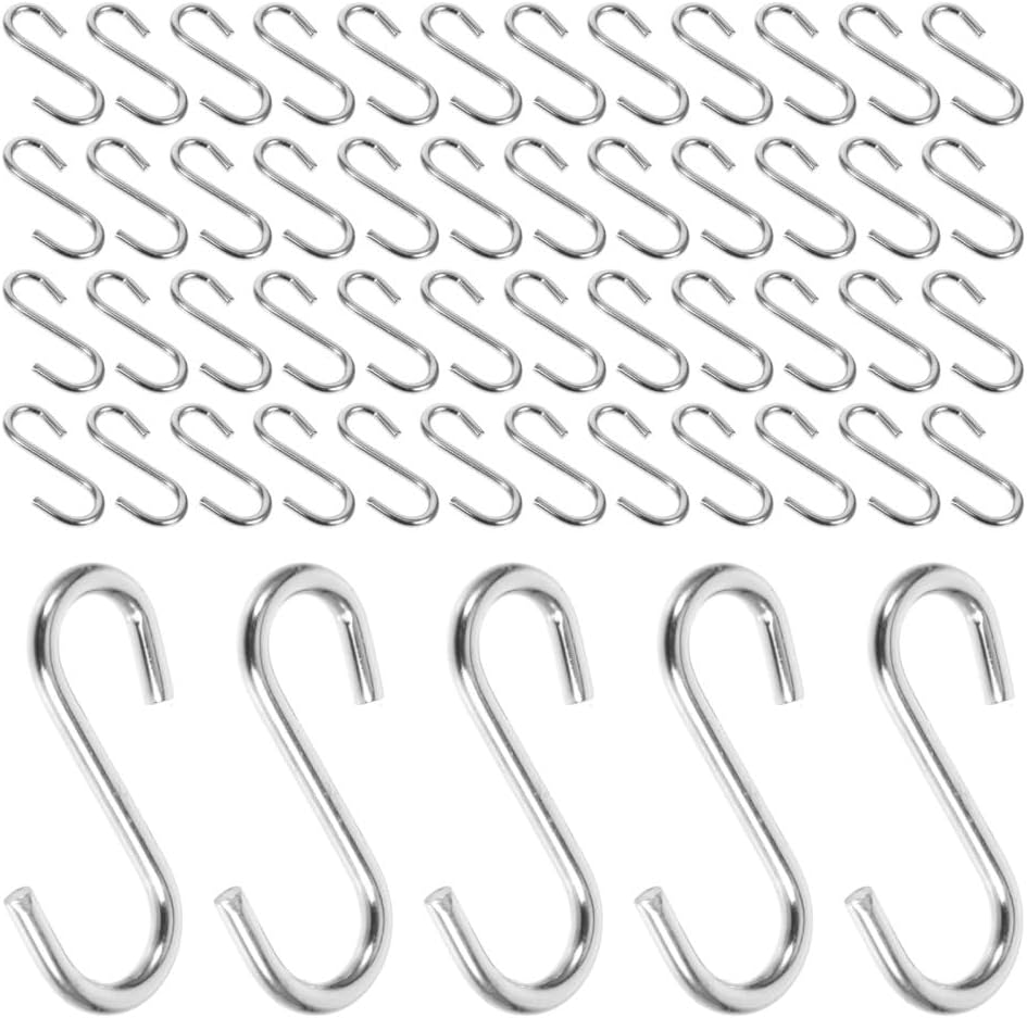 ya 26 10.21 baidi 100PCS Stainless Steel Hangers Metal Jewelry Hanging Hooks Hooks-2