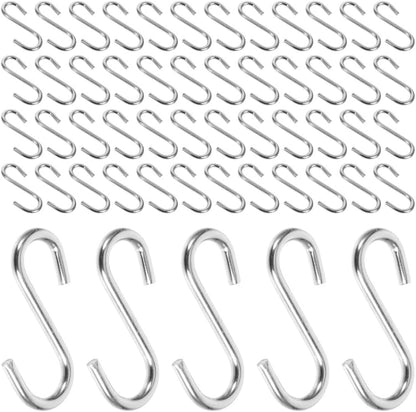 ya 26 10.21 baidi 100PCS Stainless Steel Hangers Metal Jewelry Hanging Hooks Hooks-2