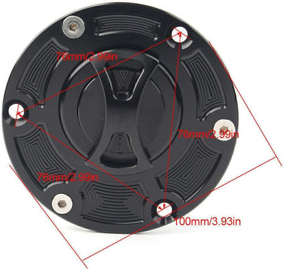 ya 9 10.24 Fuel Gas Tank Cap Cover Fit Aprilia RS125/RS250 RSV1000 Tiger 800 1050 Black