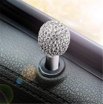 ya 5 8.10 2 pieces of car door handles with shiny internal door lock pointers embedded with rhinestones