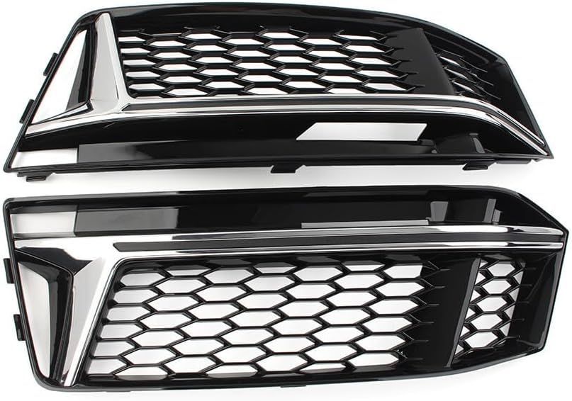ya 9 10.24 Front Bumper Fog Light Grille Cover Honeycomb for Audi A4 B9 S-Line S4 16-18 cl
